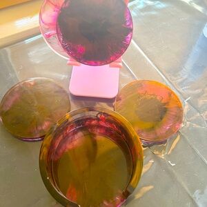 Handmade resin coaster sets